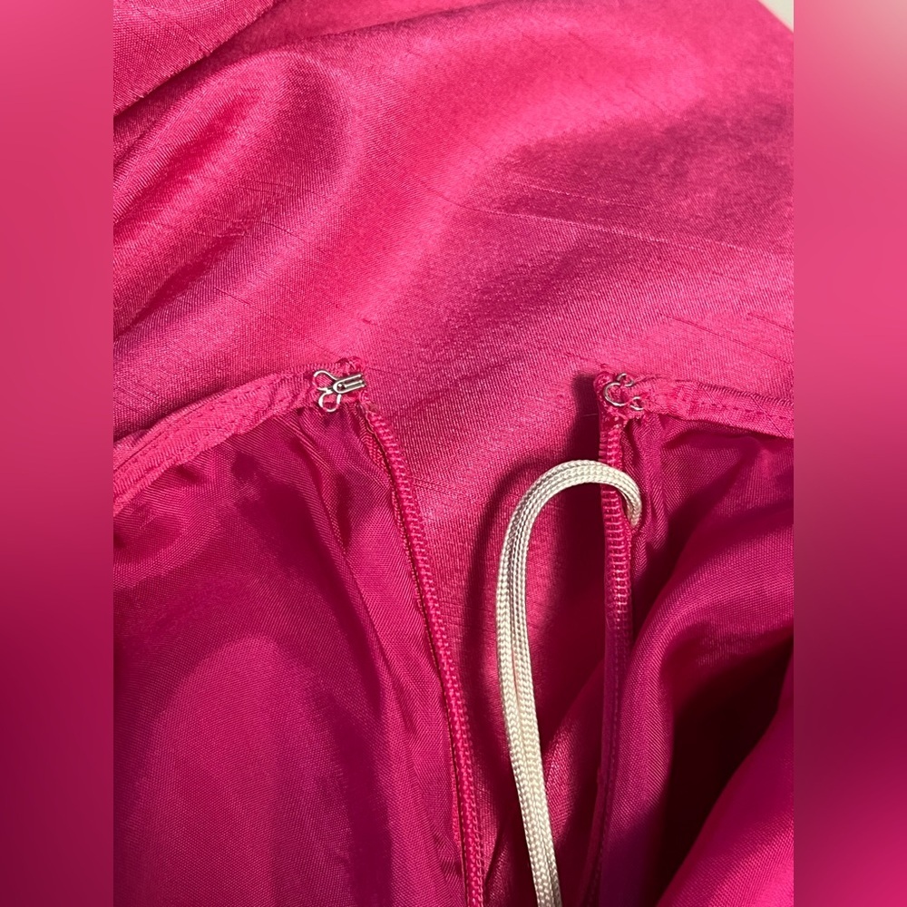 Aritzia WILFRED Rhapsody One Shoulder Long Sleeve Dress in Electron Fuchsia - Picture 12 of 16